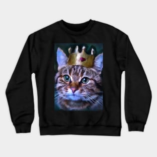 Cat with Crown Crewneck Sweatshirt